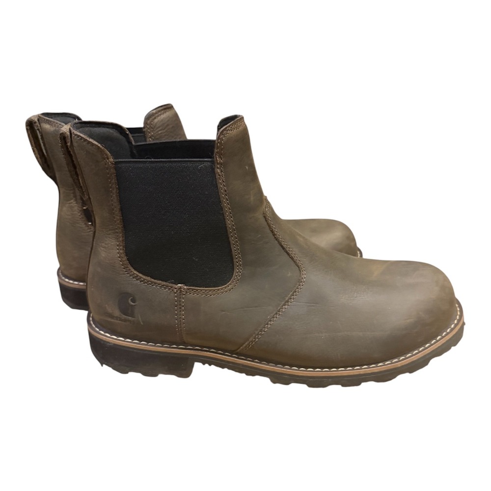 Carhartt Mens Chelsea Work Boots Brown Leather Water Resistant FN5155-M Size 11